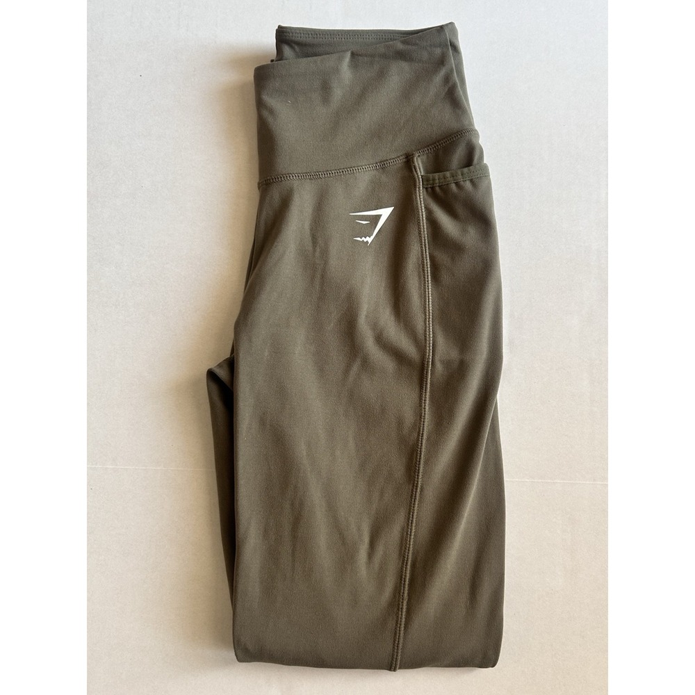Gymshark Leggings With Pockets, Maroon, Size Medium